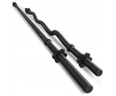 Trex Sport Plieniniai štangos grifai, rinkinys: tiesus 150 cm + lenktas 120 cm, 25 mm