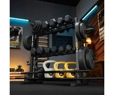 Trex Sport Stovas hanteliams, svoriams ir grifams, 3 lygiai