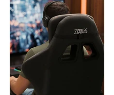 Trex Sport Žaidimų kėdė su ištraukiamu pakoju ir 135° atlošu, iki 130 kg, juoda