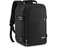 Zagatto Kuprinė į lėktuvą 40x25x20 cm su 6 kišenėmis, juoda