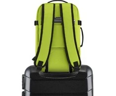 Zagatto Lėktuvo kuprinė 40x25x20 cm su laptopo skyriumi ir 6 kišenėmis, tinkama Ryanair ir Wizz Air, šviesiai žalia