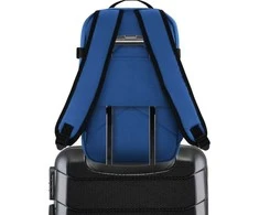 Zagatto Lėktuvo kuprinė 40x25x20 cm su laptopo skyriumi ir 6 kišenėmis, tinkama Ryanair ir Wizz Air, mėlyna