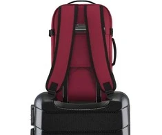 Zagatto Lėktuvo kuprinė 40x25x20 cm su laptopo skyriumi ir 6 kišenėmis, tinkama Ryanair ir Wizz Air, burgundiška raudona