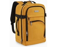 Zagatto Lėktuvo kuprinė 40x25x20 cm su laptopo skyriumi ir 6 kišenėmis, tinkama Ryanair ir Wizz Air, geltona