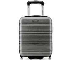 Kelioninis Zagatto Mažas kabininis lagaminas su ratukais 40x30x20 cm, tinkamas Wizz Air rankiniam bagažui, sidabriškai pilkas
