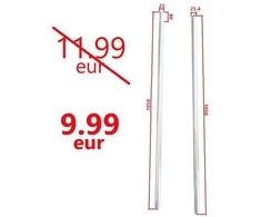 Stulpelis batuto tinklo palaikymui, 2.05m (atsarginis stulpas, strypas, vamzdis, tinklo laikiklis batutui, batuto dalys)