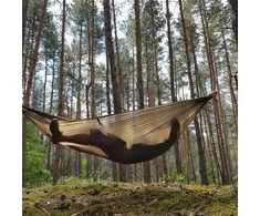 Ultralengvas hamakas Bushmen 20D ripstop nailono pilno dydžio 3m tamsiai žalias 210 g