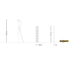Aliumininės kopėčios Drabest, 1x10, 2,69 m (150 kg)