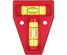 BMI T-formos 2-ų akučių gulsčiukas, 60x45mm raudonas