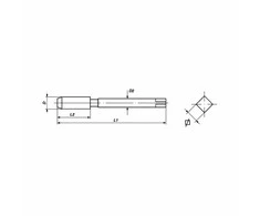 IŠPARDAVIMAS! Rankinių sriegiklių rinkinys Volkel DIN 2181 HSS-G – M 20 x 1.0 (2 vnt.)
