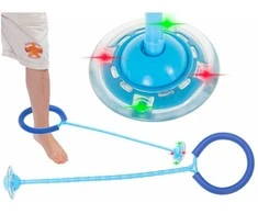 Hula hop kojų šokinėjimo kamuolys šviečiantis LED mėlynas