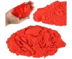 KIK Kinetinis smėlis 1kg maišelyje raudonas