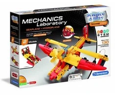Clementoni, Mechanics Laboratory, Seaplane + Hydroplane, Construction Set, For Boys, 8+ metai, 130 pcs