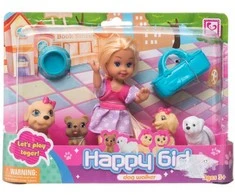 Lėlyte su šuniukais Happy Girl 11,4 cm