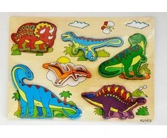 Medinė iškilusi dėlionė - Dinozaurai 3486