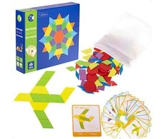 Medinė Montessori dėlionė - spalvotos formos