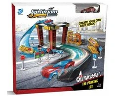 Mini lenktynių trasa su automobiliais