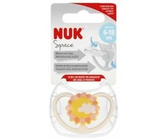 Nuk SILIKONINIS ČIULPTUKAS "SPACE SUN" 6–18 MĖN., 1 VNT.