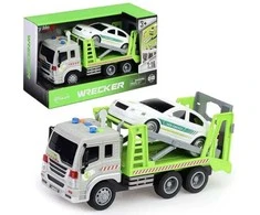 Tralas su automobiliu (su šviesos ir garso efektais) 5128