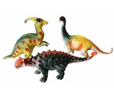 Žaislinės dinozaurų figūrėlės 3 vnt (1970)