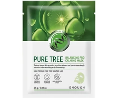 ENOUGH Pure Tree Balancing Pro Calming Mask - raminamoji ir drėkinamoji lakštinė veido kaukė, 1vnt.
