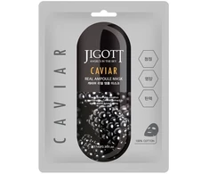 Jigott Jigott Caviar Real Ampoule Mask 27 ml Korėjietiška kosmetika 27ml korėjietiška veido priemonė Unisex