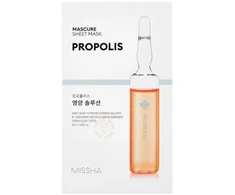 MISSHA MASCURE SHEET MASK PROPOLIS - maitinamoji propolio lakštinė kaukė, 28 ml