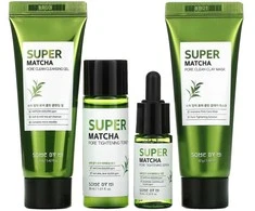 SOME BY MI Super Matcha Pore Care Starter Kit (Edition) - 4 dalių poras valantis rinkinys su matcha ekstraktu