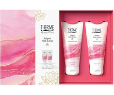 THERME SAIGON Rožinis LOTUS Dušo rinkinys (prausiklis, 200 ml + šveitikis 200 ml)