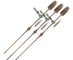Blue Mėlyna FOX Edges Camo Heli-Clip Rigs 50lb Leadcore 3pcs