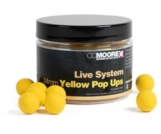 Boiliai CC Moore Geltona Pop Ups 14mm - Live System