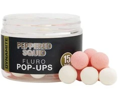 Boiliai Dynamite Baits Peppered Squid Fluro Pop Ups 15mm