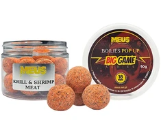 Boiliai Meus Big Game Pop Up 18mm - Krill &amp; Shrimp