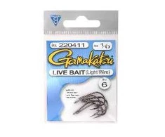 Kabliukai Gamakatsu Live Bait Light Wire Hook