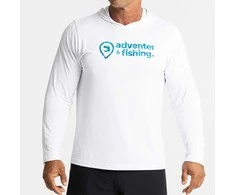 Marškinėliai Adventer &amp; Fishing Functional Hooded UV T-Shirt Baltas &amp; Bluefin