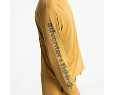 Marškinėliai Adventer &amp; Fishing Functional Hooded UV T-Shirt Sand