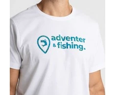 Marškinėliai Adventer &amp; Fishing Short T-Shirt Baltas &amp; Bluefin