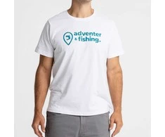 Marškinėliai Adventer &amp; Fishing Short T-Shirt Baltas &amp; Bluefin