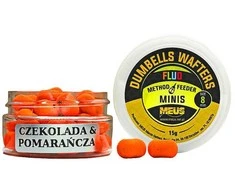 Meus Dumbells Wafters Minis 8mm - Chocolate &amp; Oranžinis