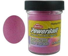 Pasta upėtakiams Berkley Powerbait Glitter 50g - Rožinė