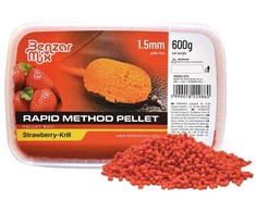 Peletės Benzar Mix Rapid Method Pellet 1,5mm 600g - Strawberry &amp; Krill