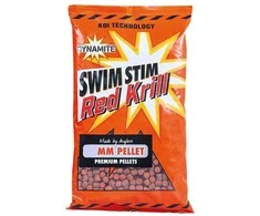 Peletės Dynamite Baits Swim Stim Carp Pellets 6mm - Raudona Krill