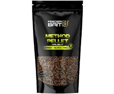Peletės Feeder Bait Method Pellet 2mm 800g - Halibut Žalias &amp; Juodas &amp; Raudona