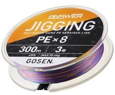 Pintas valas Gosen W8 Answer Jigging PE 300m Multi Color