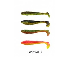 Spiningavimo masalas Crazy Fish Vibro Fat 4.7" (4 vnt.)