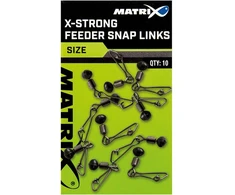 Suktukai su karabinu Matrix X-Strong Feeder Snap Links