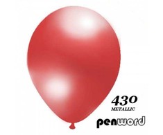 Balionai 12" Metalic Penword 100vnt raudoni