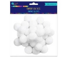 Dallprint Akriliniai burbuliukai,balti 5cm,30vnt.