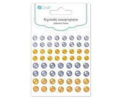 Dallprint Dekor.lipnūs kristalai, 60vnt.,auksiniai + sidabriniai