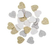 Dallprint Medinės brokatinės figūrėlės ŠIRDYS 24vnt mix